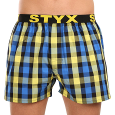  Férfi bő szárú boxeralsók Styx sportos gumipánt többszínben (B1039) L