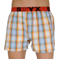  Férfi bő szárú boxeralsók Styx sportos gumipánt többszínben (B105) M