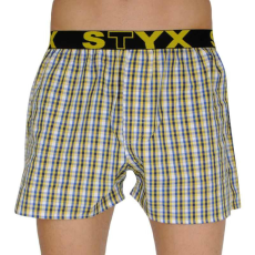  Férfi bő szárú boxeralsók Styx sportos gumipánt többszínben (B107) S