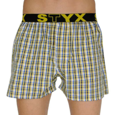  Férfi bő szárú boxeralsók Styx sportos gumipánt többszínben (B107) XL