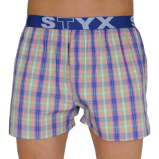  Férfi bő szárú boxeralsók Styx sportos gumipánt többszínben (B108) XL