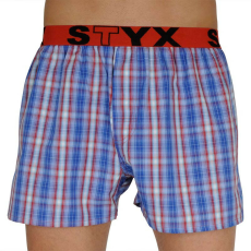  Férfi bő szárú boxeralsók Styx sportos gumipánt többszínben (B110) S