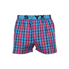  Férfi bő szárú boxeralsók Styx sportos gumipánt többszínben (B934) XL