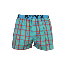  Férfi bő szárú boxeralsók Styx sportos gumipánt többszínben (B939) XL