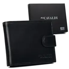  Férfi Bőr Pénztárca 0002L-P-Bs-Rfid-9327 Black