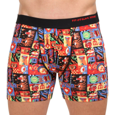  Férfi boxeralsó 69SLAM fit bambusz WEIRD BLOCK GILBERT (MPBWBK-BB) L