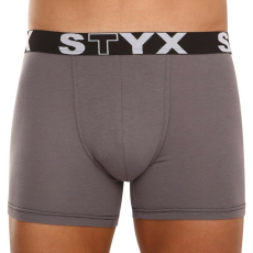  Férfi boxeralsó Styx hosszú sportos gumipánt sötét szürke (U1063) XL