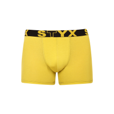  Férfi boxeralsó Styx hosszú sportos gumipánt zöld és sárga (U1065) XXL