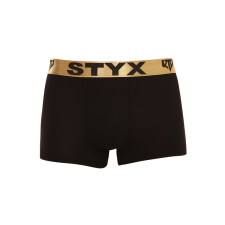 Férfi boxeralsó Styx / KTV sportos gumipánt fekete - arany elasztikus (GTZ960) L férfi alsó