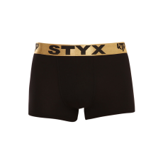  Férfi boxeralsó Styx / KTV sportos gumipánt fekete - arany elasztikus (GTZ960) XL