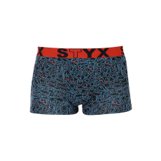  Férfi boxeralsó Styx művészet sportos gumipánt nagyméretű firkálás (R1256) 4XL