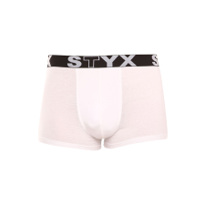 Férfi boxeralsó Styx sportos gumipánt nagyméretű fehér (R1061) 5XL férfi alsó