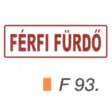 Férfi fürdö F93 információs címke