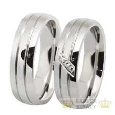  Férfi jegygyűrű, karikagyűrű, rozsdamentes acél, ezüstszínű, 11-es méret gyűrű