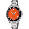  Férfi karóra Casio MDV-10D-4A1, narancs számlap, acél szíj