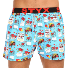 férfi klasszikus boxeralsó Styx art sport gumi rugalmas Valentin-nap pár (B1756) L