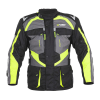 Férfi motoros kabát W-TEC Burdys Evo fekete-szürke-zöld 3XL