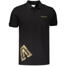 Férfi póló gallérral ALTISPORT ALM013203 FEKETE ÉS ARANY méret: S férfi póló