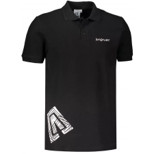 Férfi póló gallérral ALTISPORT ALM013203 FEKETE ÉS FEHÉR méret: XL férfi póló