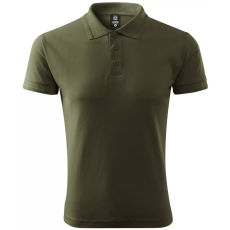  Férfi póló gallérral ALTISPORT NP/ALM302 KATONAI méret: M