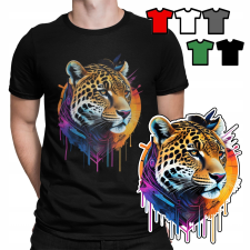 FÉRFI PÓLÓ MINTÁK - ÁLLATOKKAL PÁRDUC TIGRIS - XXXL 3XL férfi póló