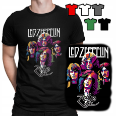  FÉRFI PÓLÓ MINTÁK - LED ZEPPELIN ROCK METAL ZENE - M