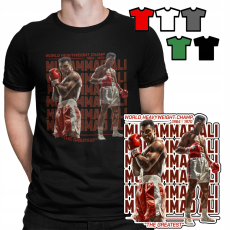  FÉRFI PÓLÓ MINTÁK - MUHAMMAD ALI BOKSZ MMA HARC KETREC - XS