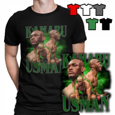 Férfi póló póló - Kamaru Usman BOKS MMA WALKING CLASS - XS férfi póló