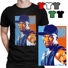 FÉRFI PÓLÓ PÓLÓ MINTÁK A VÁLASZTÁSOD - 50CENT RAPPER HIP HOP - XXXL 3XL férfi póló