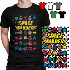 FÉRFI PÓLÓ PÓLÓ MINTÁK VÁLASZTÁS - SPACE INVADERS JÁTÉKOK ÜNNEP - XS férfi póló