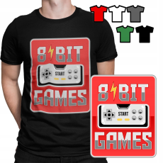  Férfi póló póló választás - GAMES 8 bites retro karácsonyi ajándék - M