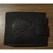  Férfi valódi bőr halas pénztárca fekete színben pénztárca