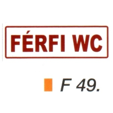  Férfi WC F49 információs címke