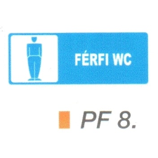 Férfi WC PF8 információs címke