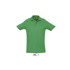  Férfi WINTER II rövid ujjú három gombos galléros pamut piké póló, SOLS SO11362, Kelly Green-2XL