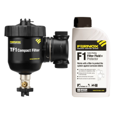 Fernox TF1 Compact nagy telj, átfolyó (in-line) rendszerszűrő 3/4&quot; hűtés, fűtés szerelvény