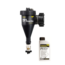Fernox TF1 Total Filter mágneses iszapleválasztó ¾" csatlakozással + Fernox F1 Filter Fluid Protector 500ml folyadék. hűtés, fűtés szerelvény