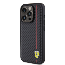 Ferrari Apple iPhone 15 Pro Max Ferrari FEHCP15LN3DUR Hátlap - Fekete tok és táska