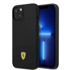Ferrari FEHMSIP14SBK iPhone 14 6.1" fekete keménytok szilikon fém logó Magsafe tok és táska