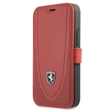 Ferrari FEOGOFLBKP12SRE iPhone 12 mini 5,4&quot; piros Off Track perforált könyvtok tok és táska