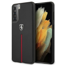 Ferrari FEOSIHCS21MBK S21 + G996 fekete kemény tok Off Track Leather Nylon Stripe tok és táska