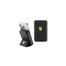 Ferrari FEPB10MSPLEK Metal Logo MagSafe kompatibilis powerbank 15W 10000mAh állvány funkcióval - fekete power bank