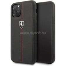 Ferrari GEN iPhone 11 Pro függőlegesen csíkozott fekete kemény bőrtok (FEHDEHCN58BK) tok és táska