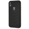 Ferrari Heritage tűzdelt bőr kemény tok iPhone XR fekete