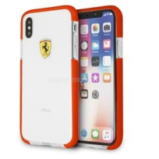 Ferrari iPhone X fényes, átlátszó kemény piros tok (FEGLHCPXRE) tok és táska