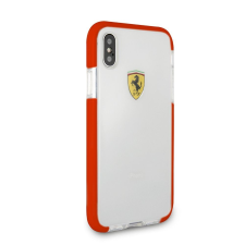Ferrari iPhone X tok átlátszó-piros (FEGLHCPXRE) (FEGLHCPXRE) tok és táska