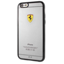 Ferrari keménytok FEHCP6BK iPhone 6/6S Racing Shield átlátszó fekete tok tok és táska