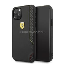 Ferrari On Track iPhone 11 Pro fekete puha PU gumitok (FESITHCN58BK) tok és táska