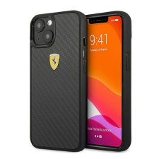 Ferrari On Track Real Carbon Apple iPhone 13 mini karbon hátlap tok, fekete tok és táska