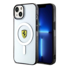Ferrari Outline iPhone 14 / 15 / 13 MagSafe kompatibilis kemény hátlap tok, átlátszó FEHMP14SURKT tok és táska